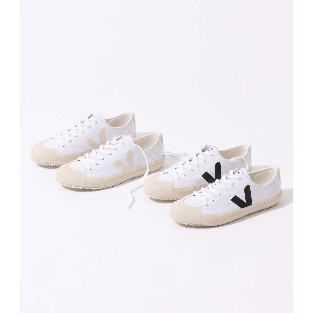 White/Black Women's Veja NOVA CANVAS Shoes | AU 531WNB